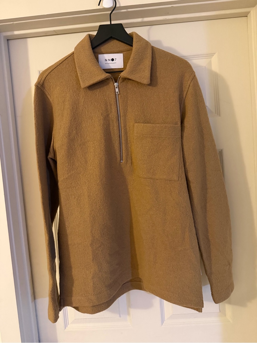 NN07 Camel Ivan Half-Zip Sweater Pullover 100% wool